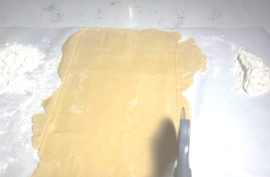 cut evenly into small rectangular shape
