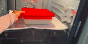 Partially close the lid