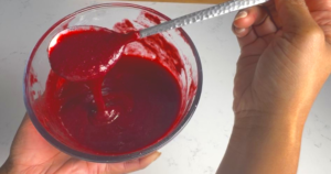 Nice and smooth Raspberry sauce is ready to serve!