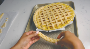 put the braids around the rim