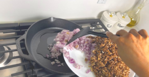 cook them until most of moisture evaporated 