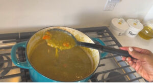 simmer about 40 minutes until the lentil naturally melted