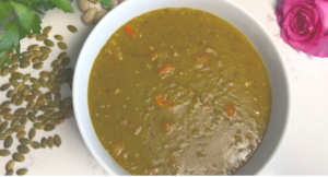 Split pea soup is ready to enjoy