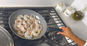 Cook shrimps on both side