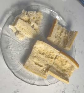 prepare to toast the bead and take some of the inside out