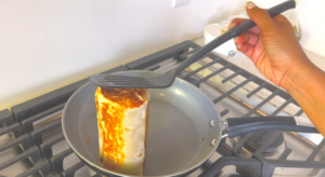 toasting the wrap in every side