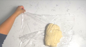 put in the plastic wrap and chill at least 20 minutes before using