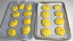 transfer all the nuggets that already coated in the batter into the tray lined with parchment paper and put them in the freezer at least 1 hour before air fry them.