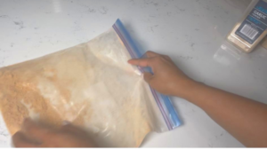 shake the seasoning bag to make it combined
