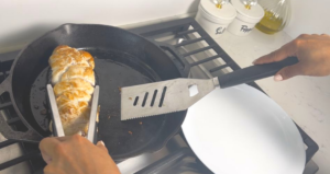 Grill the turkey just to make it brown all around
