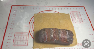 then wrap the turkey with puff pastry 