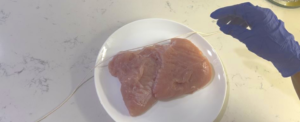 tie 2 pieces of turkey breast together with butcher twine