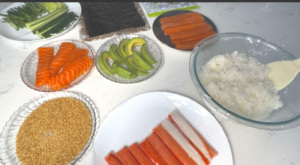 We are ready to roll, all ingredients are prepared.