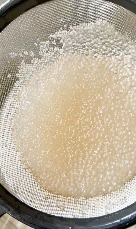 Rinse with cold water